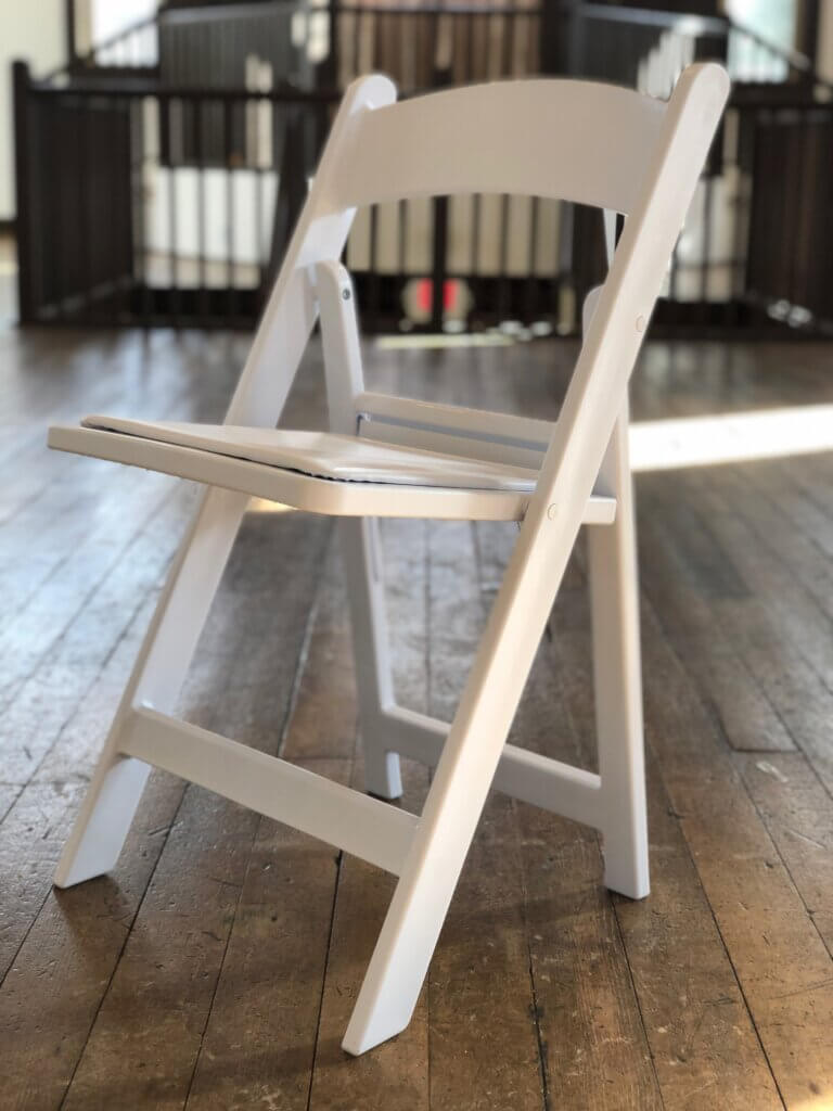 new for 2020, white garden padded chairs at The Opera Hall in The Center of Harmony